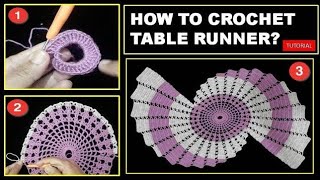 Crochet Spiral Shape Table Runner | English Tutorial
