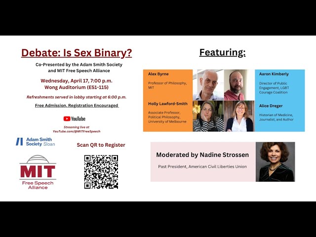 Debate Is Sex Binary Co hosted by the MIT Free Speech Alliance  