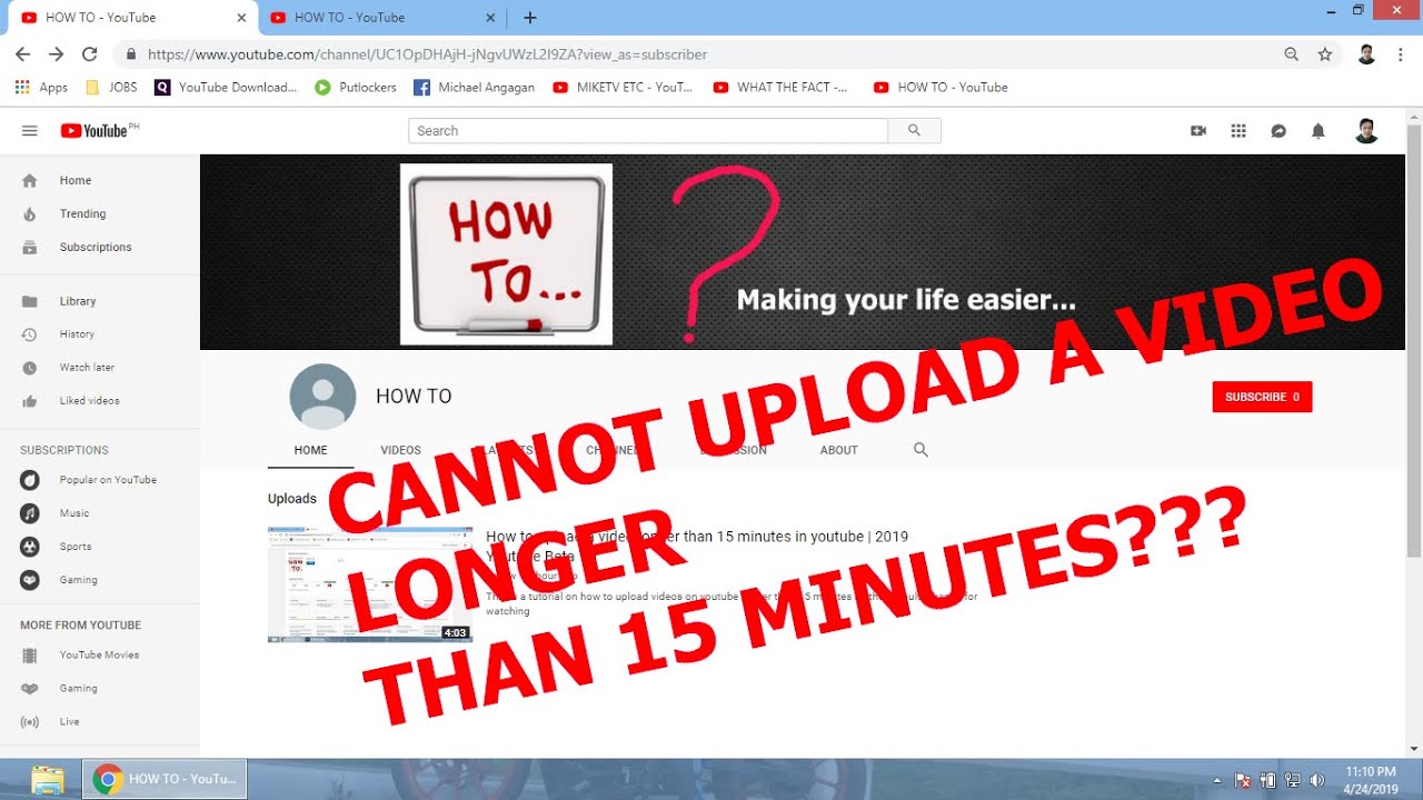 How to upload a video longer than 15 minutes in youtube | 2019 Youtube