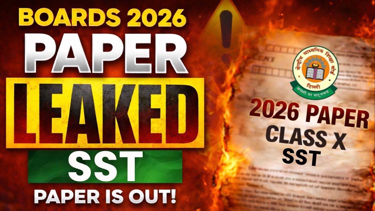 CLASS 10 SST 100% REAL PAPER LEAKED🔥(Click Before Deleted) | CBSE BOARDS 2026