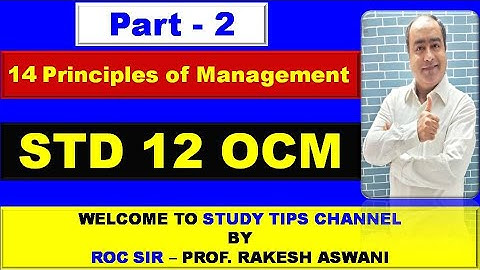 Principles of management | Part-2 | New Syllabus mah. board | std 12 | OCM | Rakesh Aswani - ROC Sir
