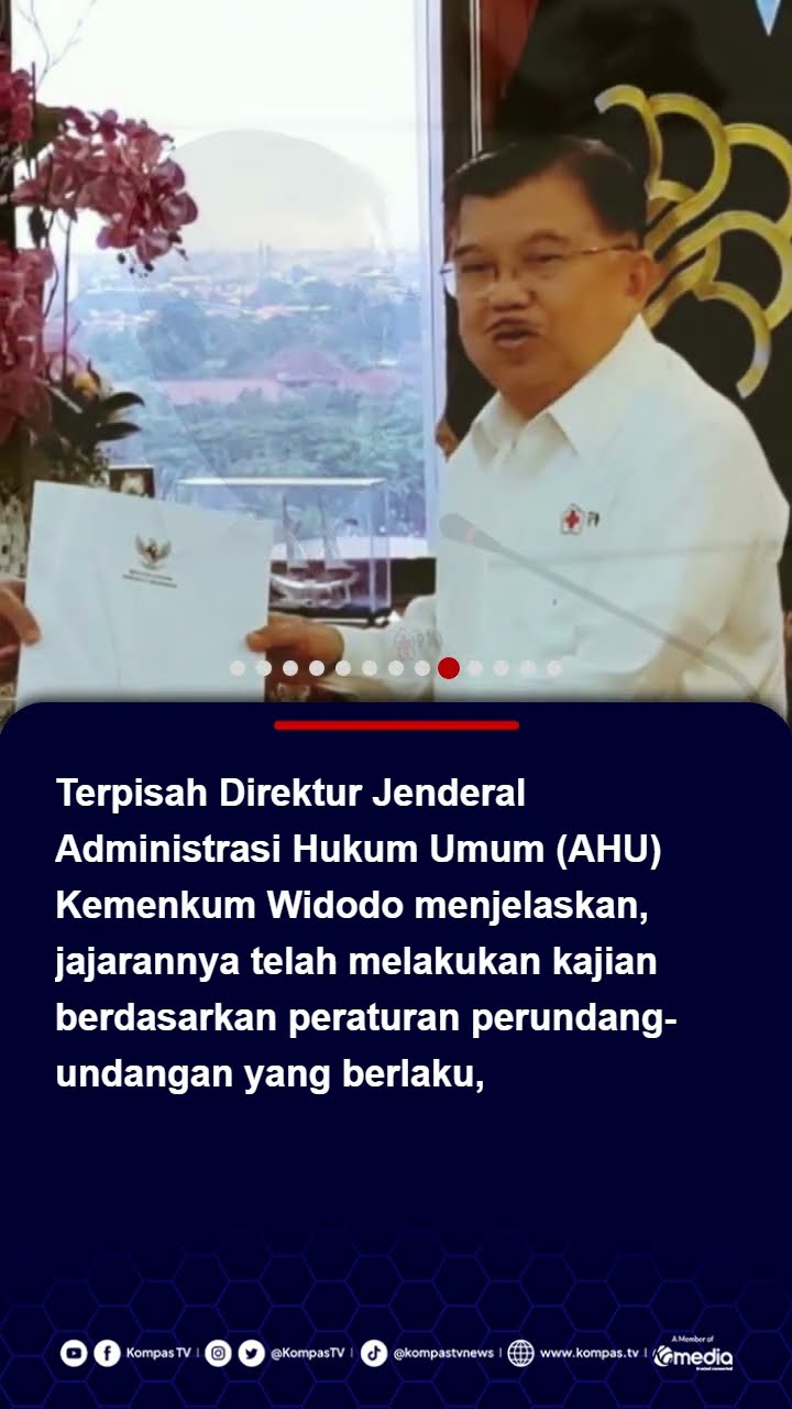 Kisruh PMI, Menkum Nyatakan Kepemimpian Jusuf Kalla Sah #pmi #jusufkalla #kemenkumham_ri