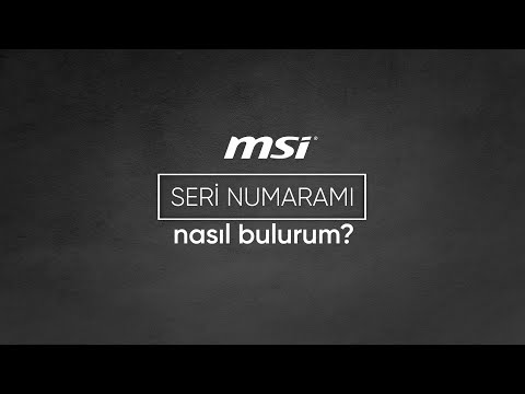 MSI Ürünlerinde Seri Numarası ve CHK kodu Nasıl Öğrenilir?