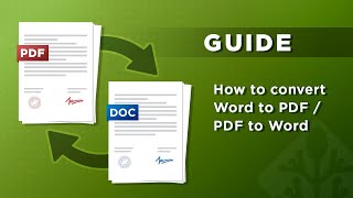 How to convert Word to PDF and PDF to Word