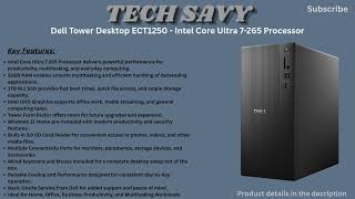 Dell Tower Desktop ECT1250 Review | Intel Core Ultra 7, 32GB RAM & 1TB SSD