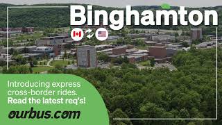 Now offering express bus trips between Toronto & Binghamton!