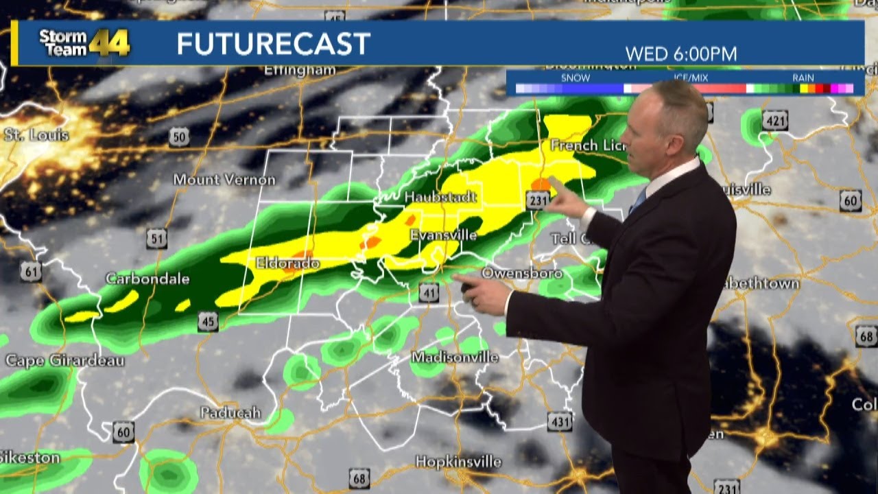Tracking warmer temperatures then rain - YouTube