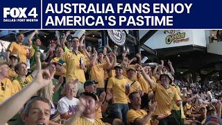 Australian fans attend Texas Rangers game screenshot 3