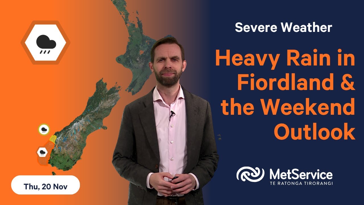 Обновление информации о экстремальных погодных условиях в Новой Зеландии — четверг, 20 ноября 202...