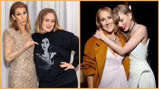 Adele and Taylor Swift accepting a Grammy award from THE Celine Dion: A Comparison