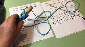 19 Part 11 Bight 3 pass Gaucho Knot tied from a 7 Part 4 Bight Casa Knot.