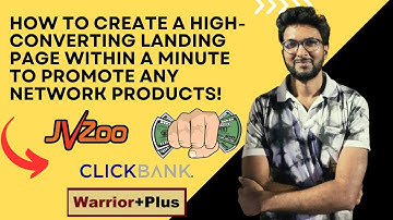 How to create a high-converting landing page within a minute to promote any network products!