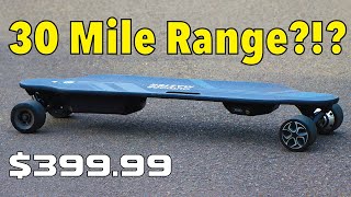 Outdoor Master Electric Skateboard Review (CRAZY 30 MILE RANGE FOR 399.99)