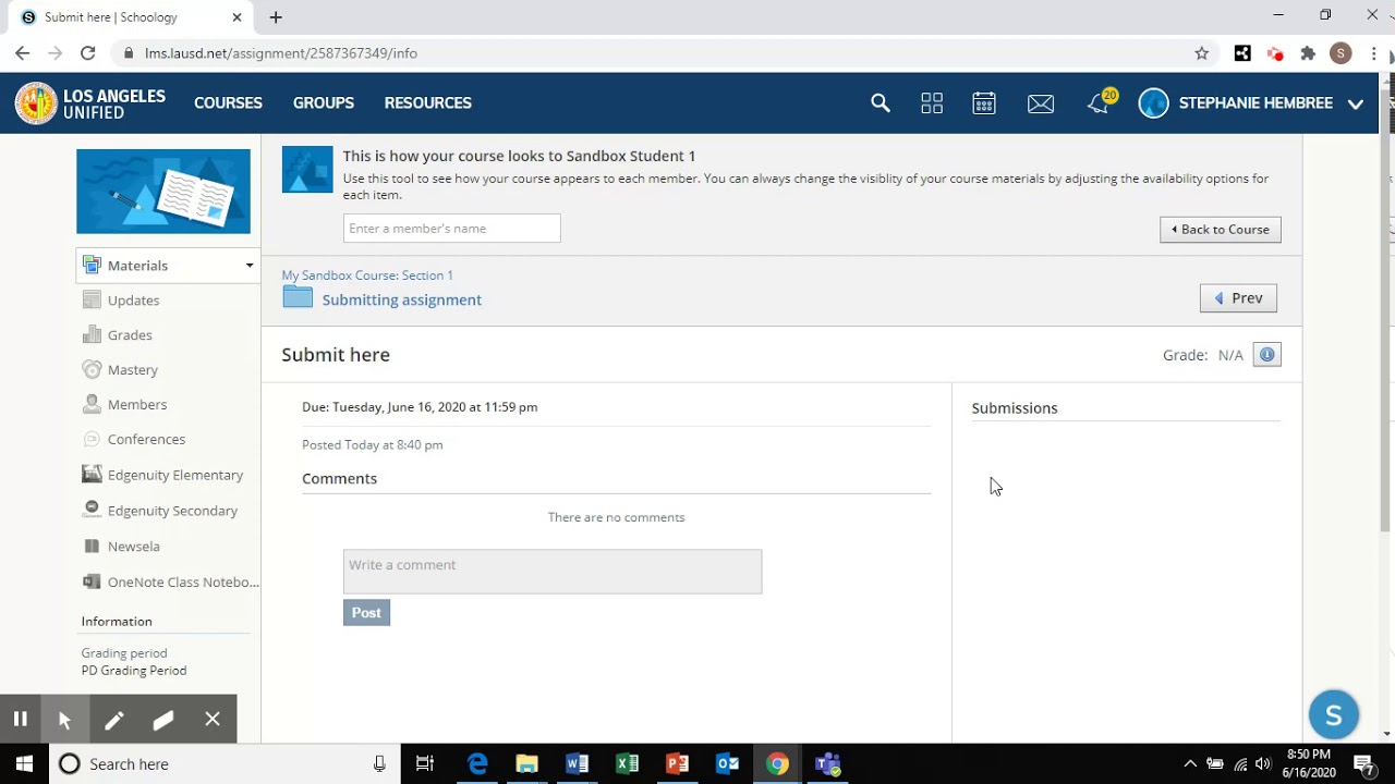 Submitting assignment on schoology - YouTube