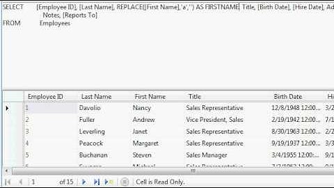 SQL - Example using REPLACE