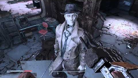 Fallout 4 - Nick walks (Funny Moments Glitches and Bugs)