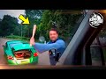 Epic Road rage, Brake check &amp; Angry drivers. Is a baseball bat a sports item?