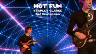 Hot Fun by Stanley Clarke (all-bass arrangement) - Karl Clews on bass