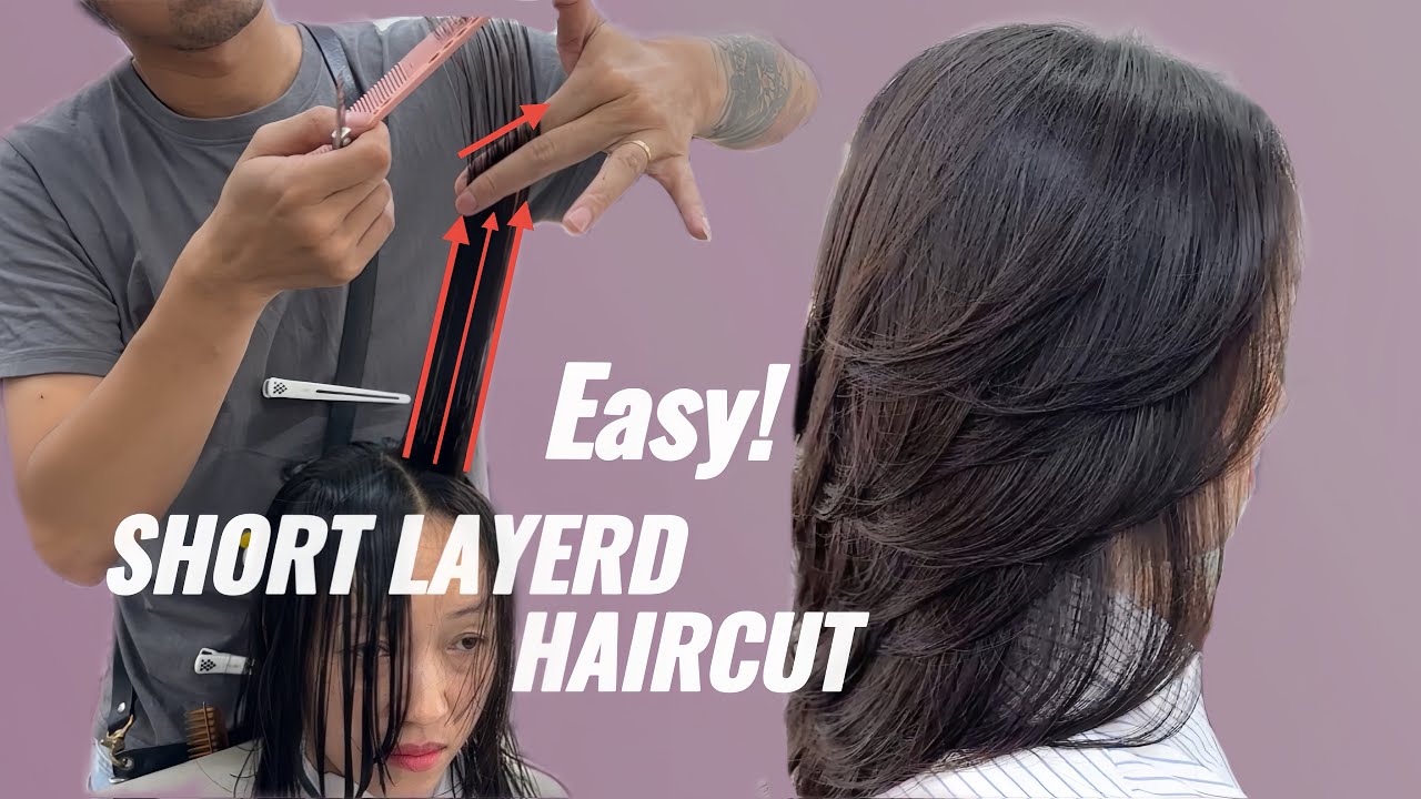 How to Cut a Perfect Short Layer | Easy! Short Layerd Haircut | Step-by-Step | Hair Cut