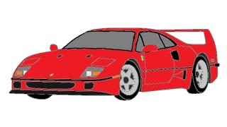 How To Draw FERRARI F40? #f40 #ferrari