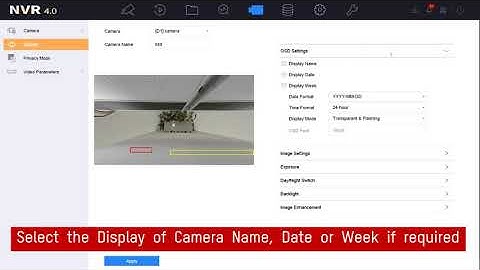 How to Configure OSD on NVR GUI 4 0