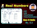 🎯Class 10 Maths Chapter 1 | Real Numbers | Exercise 1.1 | NCERT | Prime factorization