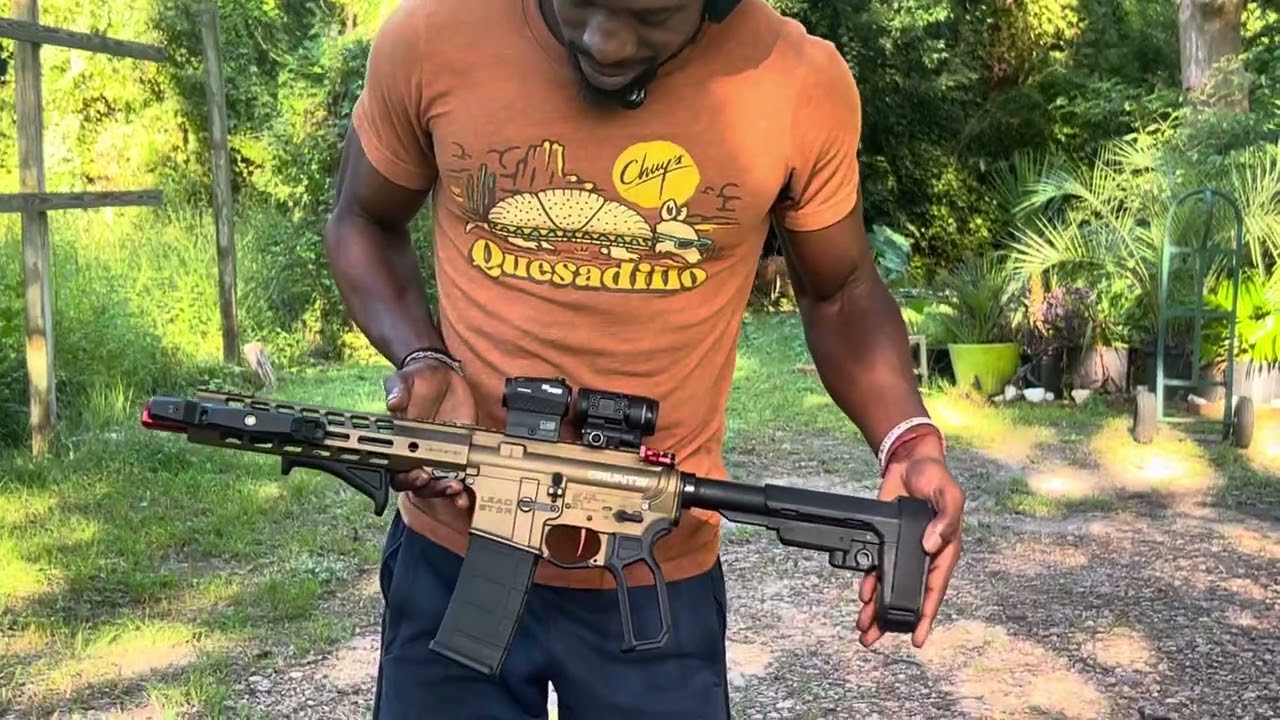 Lead star grunt AR15 pistol with 10.5 223 wylde barrel.