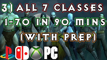 Solo leveling all 7 classes 1 - 70 in a 90 min run on console (PS4). Quick leveling Diablo 3 Eternal