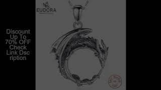 Eudora Real 925 Sterling Silver Cool Dragon Neckalce Temperament Personality Dragon Pendant Fashion