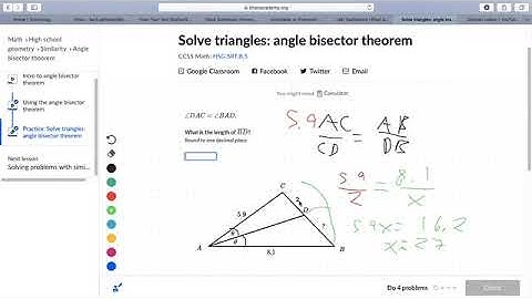 Khan solving triangles angle bisector theorem