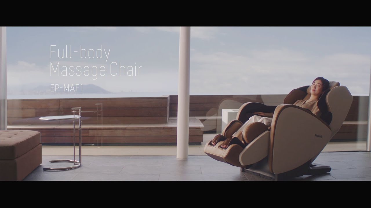 Panasonic full-body massage chair with shiatsu sole rollers EP-MAF1