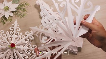 3D snowflake tutorial and template