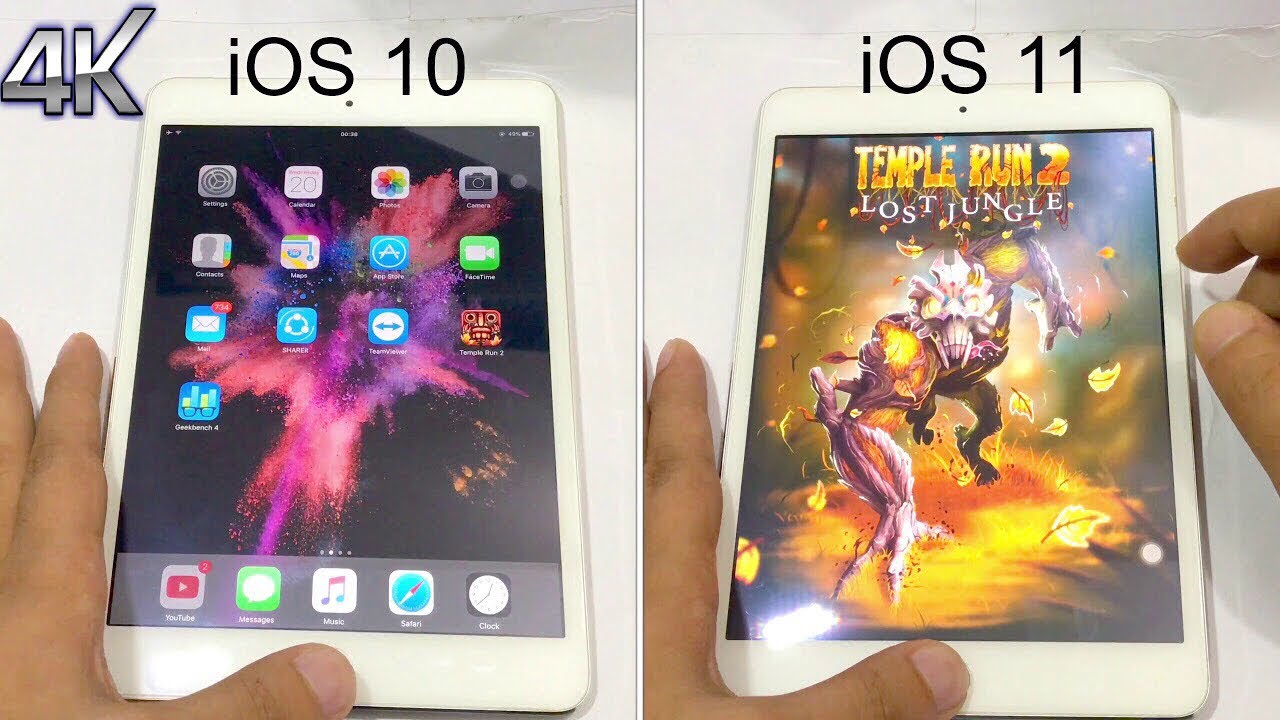 Ios 11 Final Vs Ios 10 3 3 On Ipad Mini 2 Geekbench Test Youtube