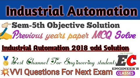 Industrial Automation 2018 odd sbte paper solution | Electrical engineering|sbte| Control system vvi