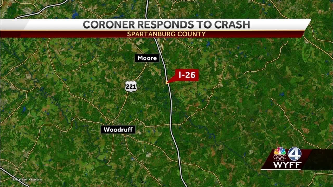 Coroner called to deadly crash on I-26 in Spartanburg - YouTube