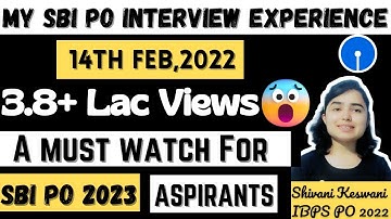 SBI PO Interview Experience 2022 | Shivani keswani