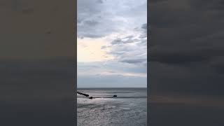 Cloudy Black Sea Horizon | Calm Evening Waves 🌊