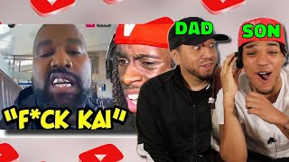 Kanye West cusses out Kai Cenat ( Father and Son REACTION )