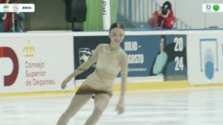 Programa largo de Inés Moudden en la final de la Liga Iberdrola de Patinaje sobre hielo 2024