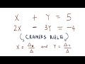 Learn Cramer's rule in 8 minutes | Solving simultaneous linear equations