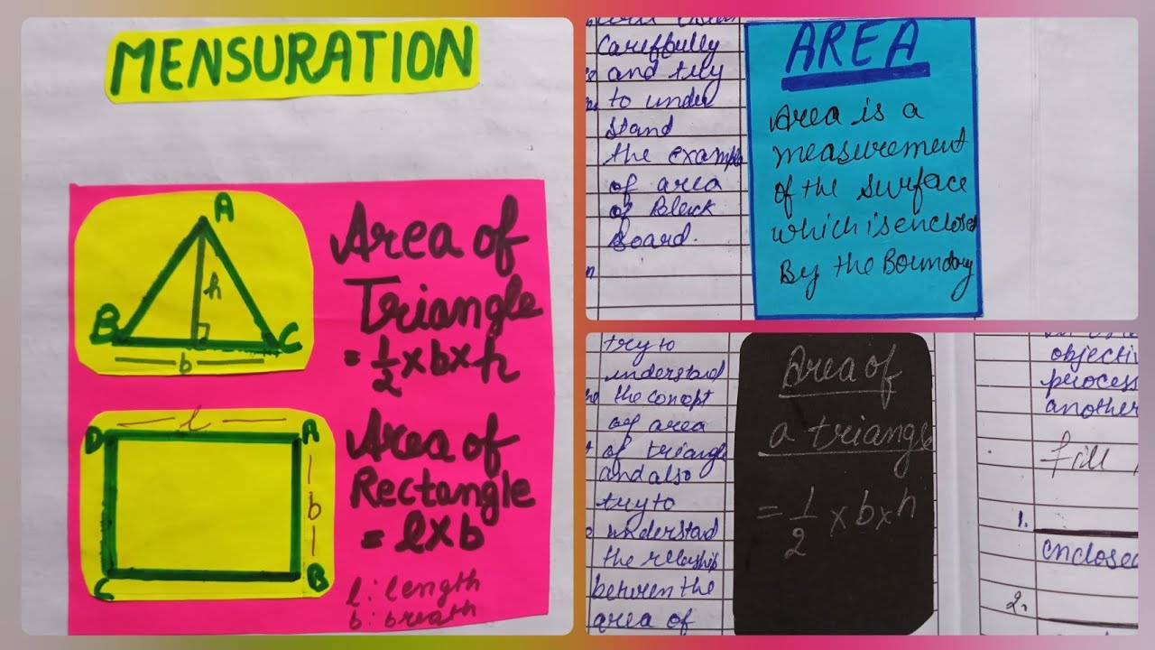 assignment of mensuration for class 8