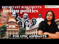 🛑भारतीय इतिहास में सर्वोच्च न्यायालय द्वारा दिए गए महत्वपूर्ण  फैसले BY NEHA#upsc #currentaffairs