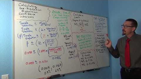 One-pop. Proportion Conf. Interval Calculations Part 2