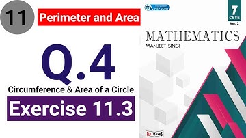 Class 7 Mathematics Manjeet Singh | Chapter 11 Perimeter & area | Exercise 11.3 question 4 solution