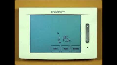 Braeburn Touchscreen Thermostat - Setting the Time & Day