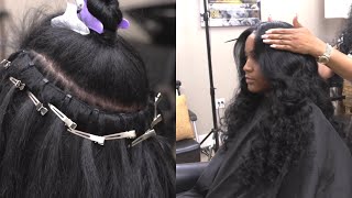 Micro Link Beaded Weft | Braidless Sew-In Tutorial