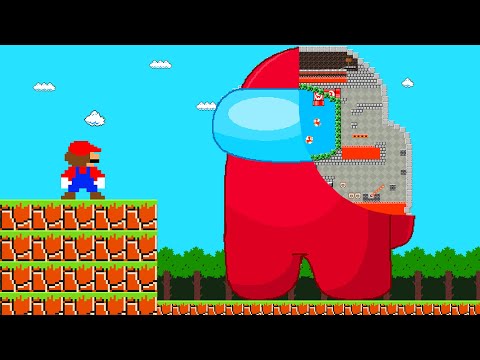 Super Mario Bros. Mario vs the Giant Among Us Maze | PixSaga Mario