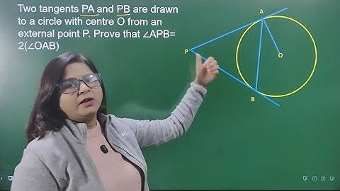Two tangents PA and PB are drawn to a circle with centre O from an external point P. Prove that ∠APB