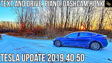 Tesla Holiday Preview Update Brings Text Messaging, Broken Voice Commands, and a Piano | 2019.40.50