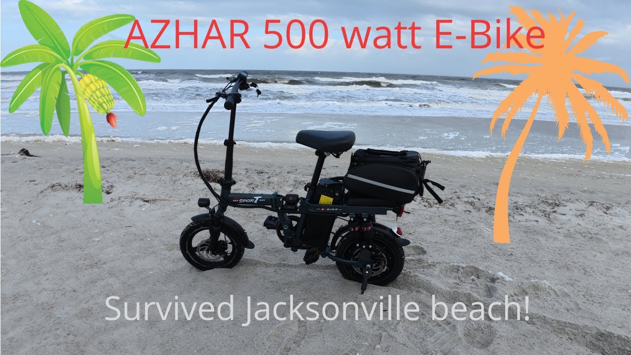 Azhar 500 watt folding mini e-bike - YouTube
